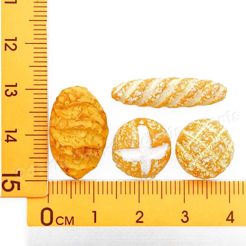 أودوريا 1/12 خبز مصغر 4 قطع إكسسوارات ديكور بيت الدمى - Image 4
