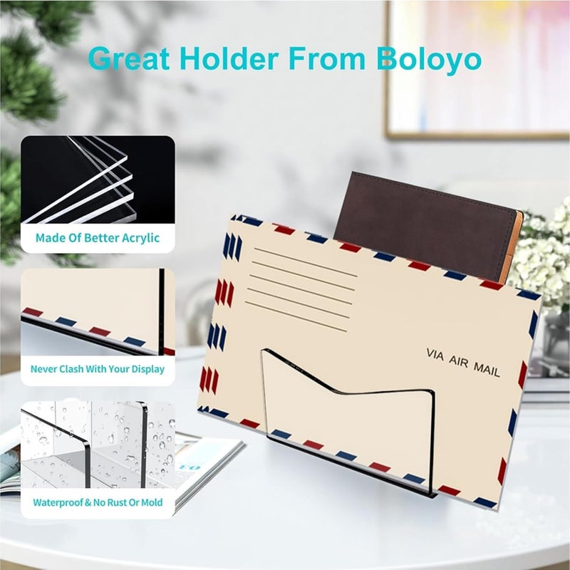 BIBABLYKE Wall Mount Envelope Tray Office Document Storage Holder Letter Mail Sorter Postcard Stand Organizer Rack Office Mail Organizer for Wall - Image 5