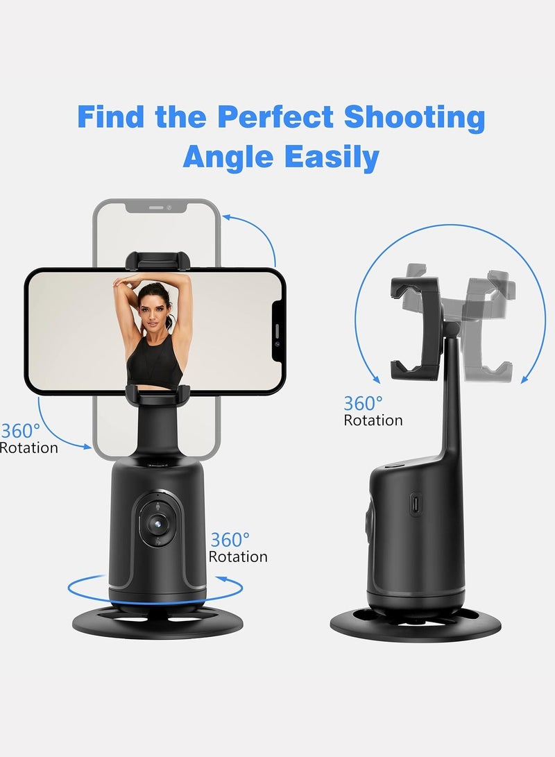 OQUERA Gimbal-Enhanced Auto Face Tracking Tripod: 360° Rotation, Gesture Control, No App Needed. Phone Holder with Gimbal for Face and Body Camera Mount, Perfect for TikTok, Live Streaming, Selfies. - Image 2