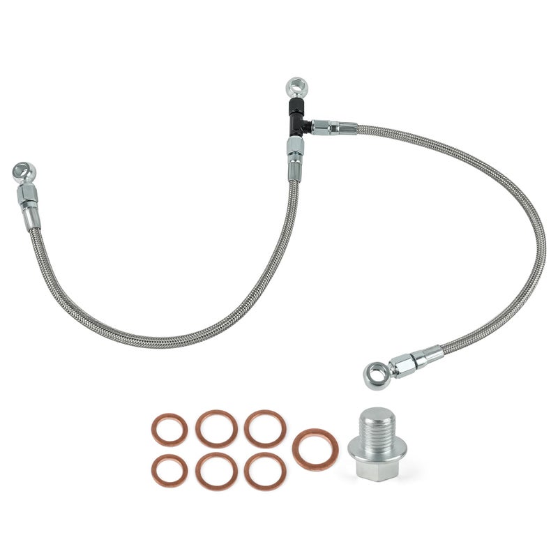 Jetuplusllc Stock Location Turbo Oil Feed AVCS Line Compatible with 20062014 Subaru WRX 20042021 Subaru STI 20052009 Subaru LGT and 20042008 Subaru FXT - Image 2