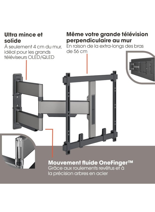 Vogel's TVM 5445 Full-Motion Ultra-Thin TV Wall Mount Bracket for 32 40 43 45 50 60 65 Inch TVs, Holds Up To Max. 35 KG, Swivels Up To 180°, Bracket Max. VESA 400x400, Universally Compatible - Image 3
