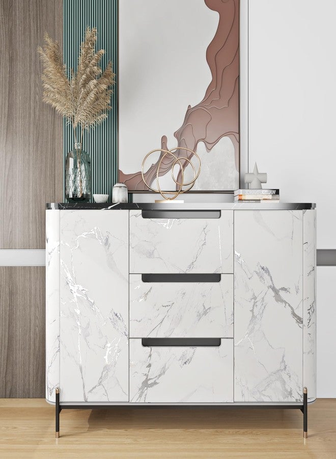 ReWallpaper ورق جدران رخامي ReWallpaper قابل للتقشير واللصق، ورق جدران رخامي أبيض رمادي غير لامع مقاوم للماء، مناسب لأسطح العمل والخزائن والحمامات والمطبخ، ولفائف فينيل ذاتية اللصق، مقاس 15.8 بوصة × 10 أقدام - Image 2