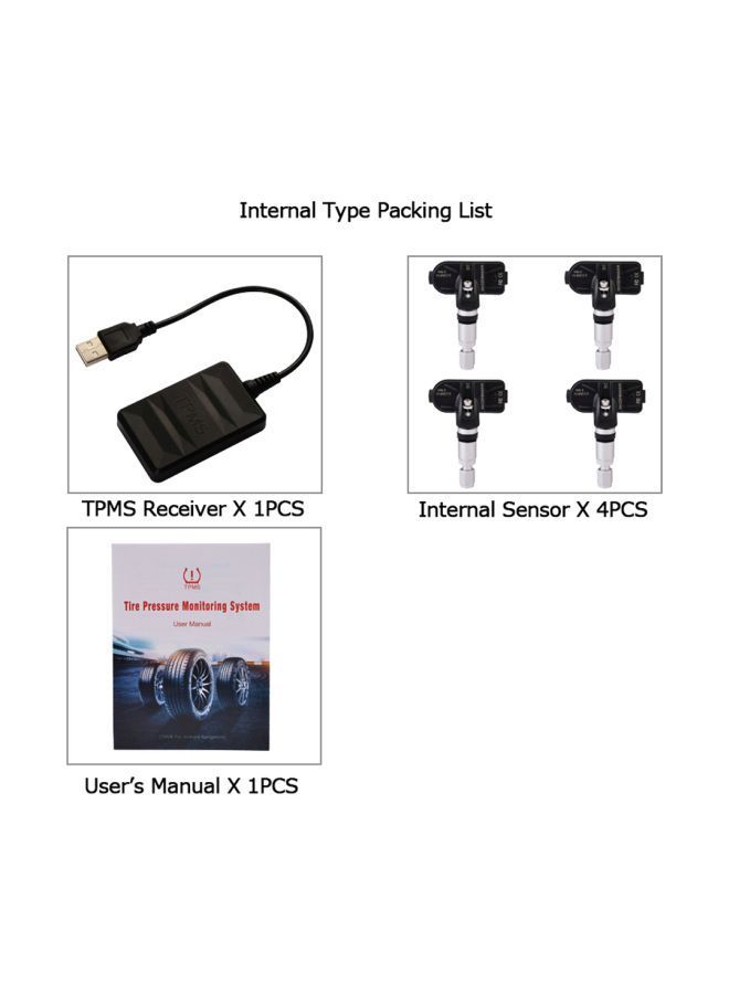 NIBEMINENT 5-Piece Tire Pressure Monitoring Alarm System  - Image 4