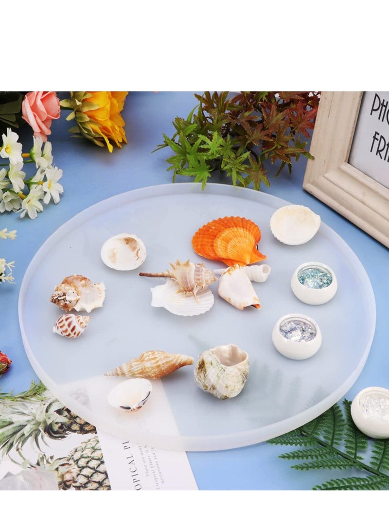 Excefore قوالب صينية من الراتنج، قوالب صينية سيليكون لصب الراتنج، قالب جرة راتنج مع غطاء وقالب طاحونة، صينية رولينغ سيليكون كبيرة، قوالب أبونيوم من الراتنج غير منتظمة لصنع الحرف اليدوية - Image 4