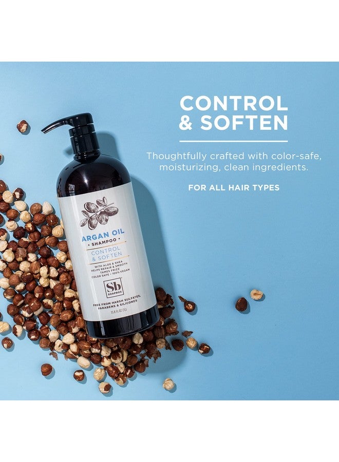 Soapbox Argan Oil Shampoo Sulfate Free Paraben Free Silicone Free Color Safe And Vegan Hair Shampoo ; Control & Soften Shampoo (33.8 Ounces) - Image 3