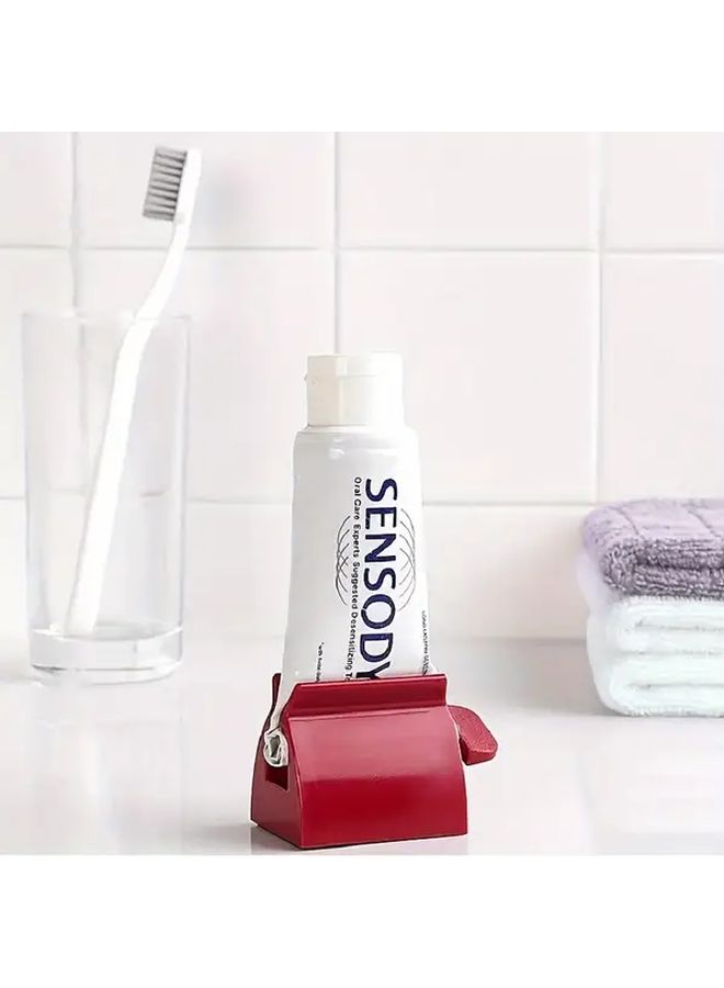 Red White Toothpaste Dispenser Tube Squeezer for Home Travel Efficient Hygiene - Image 2