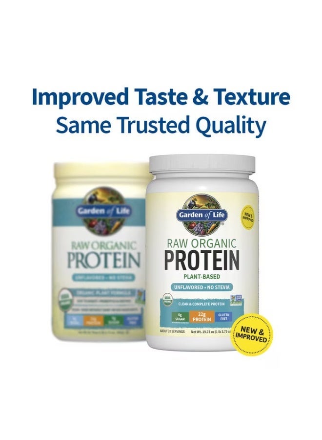 Garden of Life Organic Vegan Protein Powder, Unflavored Protein Powder, Garden of Life 22g Plant Based Protein & BCAAs, Organic Protein Powder with Probiotics & Enzymes, Non-GMO, Gluten-Free Lactose Free 1.2 LB Packaging May Vary - Image 3