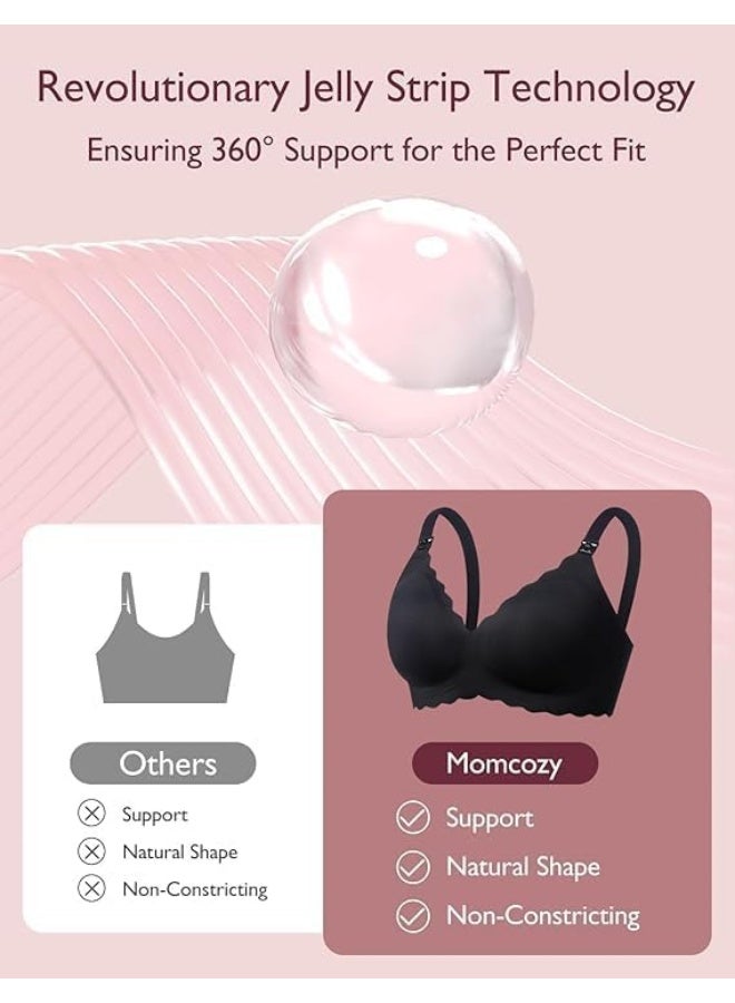 Momcozy Maternity & Nursing Bra - YN46 - Black - S  - Image 3