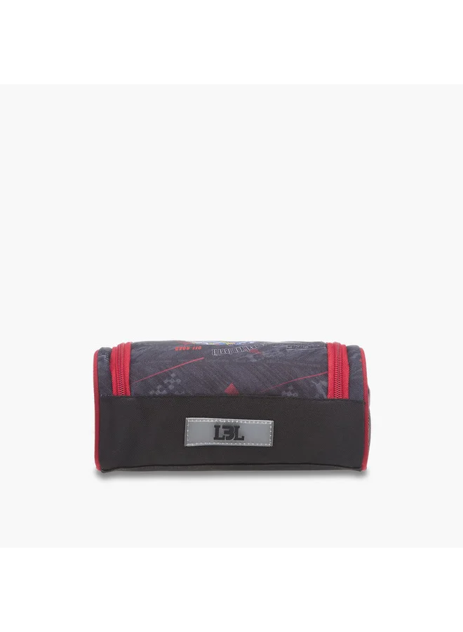 LBL by Shoexpress  Boys Graphic Print Pencil Pouch with Zip Closure  | Best Price UAE