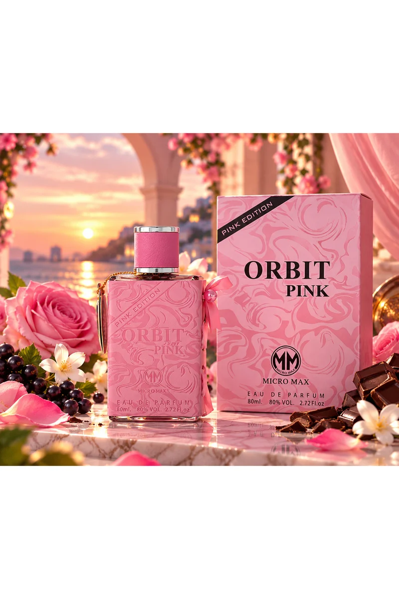محبوب للعطور MICRO MAX Pink Eau de Parfum 80ml | Floral, Fruity & Gourmand Fragrance | Bright & Lively Scent