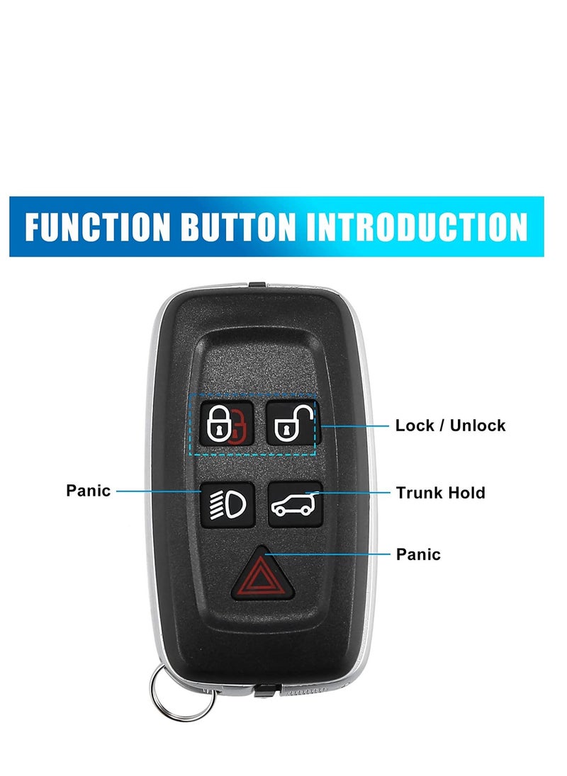 althiqahkey - 5 Buttons Remote Key Shell FOB Key Housing Case Cover,for LAND ROVER RANGE ROVER SPORT LR4 Vogue 2010-2013 - Image 1