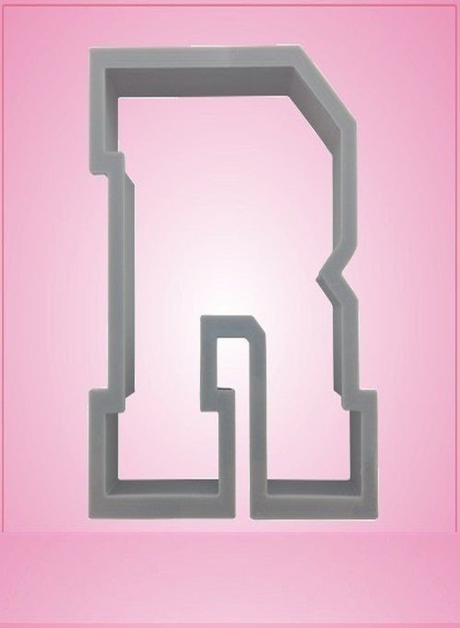 Varsity Letter R Cookie Cutter 3 Inch (Plastic)
