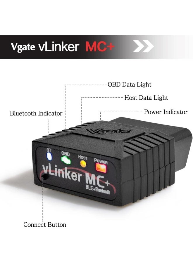 Vgate vgate vLinker MC+ BLE Bluetooth OBD2 Car Diagnostic Tool - Image 2