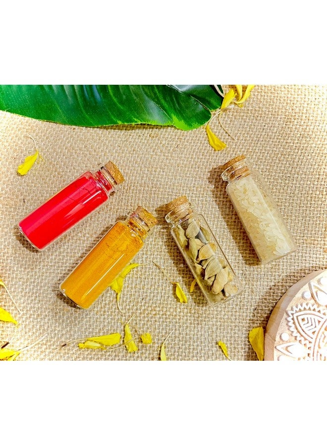 Satyam Kraft SATYAM KRAFT 24 Pcs Decorative boxes Empty Small Wishing box, Mini Message bottle with Cork for wedding favours,return Gift,pooja gift kumkum box,shaadi,mahendi,haldi,party gift (6 cm) - Image 4