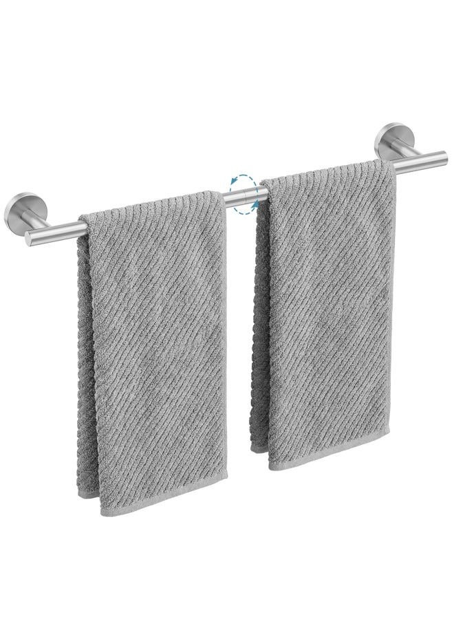 IOQ Brushed Nickel Towel Bar, 24 Inch Towel Rack for Bathroom Wall-Mounted, SUS304 Stainless Steel, Total Length 26 Inch - Image 1