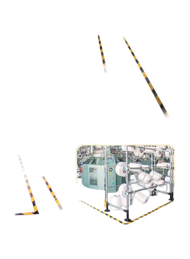 Comix Warning Tape/Zebra Crossing Safety Tape/Isolation Tape, 48Mm*30M, 3 Rolls, Black And Yellow, Js4830M-3 - Image 2