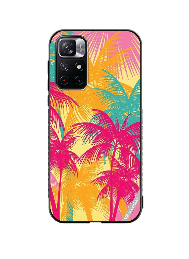 VR CREATIVE Protective Case Cover For Xiaomi Redmi Note 11T 5G Colourfull Tree Design Multicolour  - Image 1