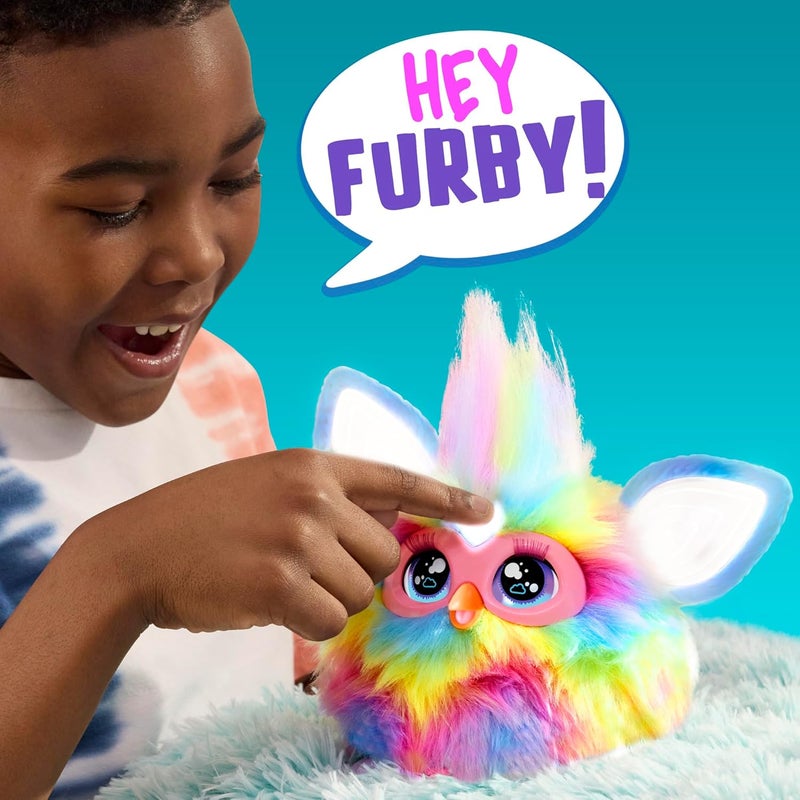 Furby Tie Dye, 15 Fashion Accessories, Interactive Plush Toys for 6 Year Old Girls & Boys & Up, Voice Activated Animatronic - Image 3