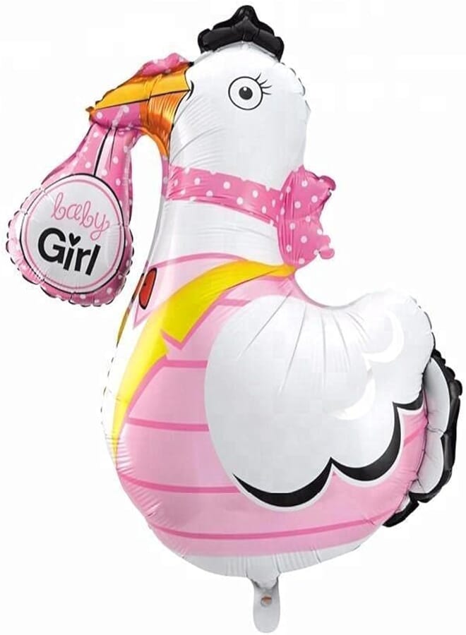 Secret Lovely Crane Girl Foil Balloons for Baby Shower, Birthday Party Decorations Helium Balloons Kids Gift Toys