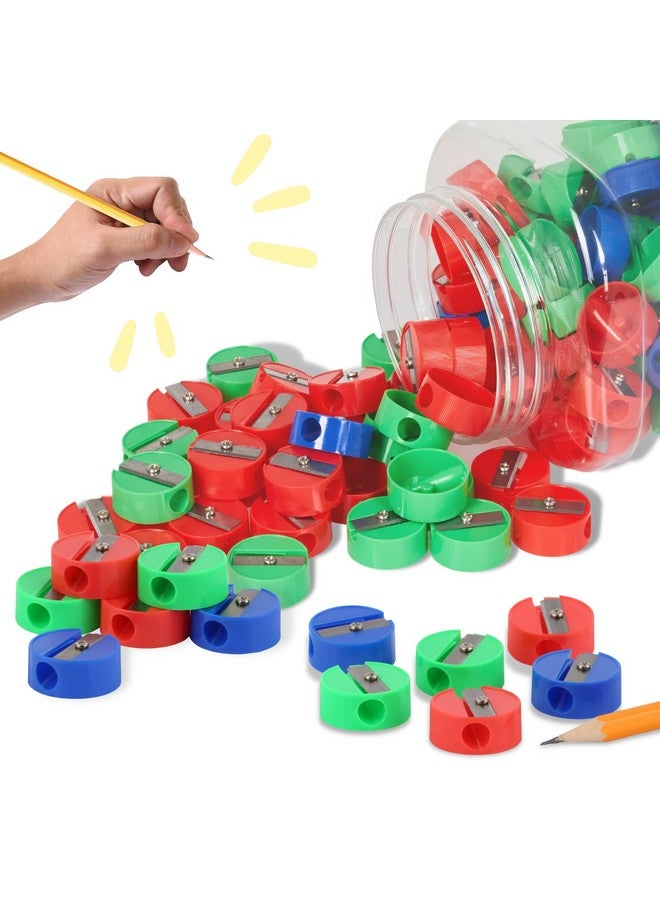 Neliblu Pencil Sharpeners Plastic Pencil Sharpener For Kids With Metal Blades Portable And Colored Manual Pencil Sharpener Back To School Essential Bulk Pack Of 120 - Image 1