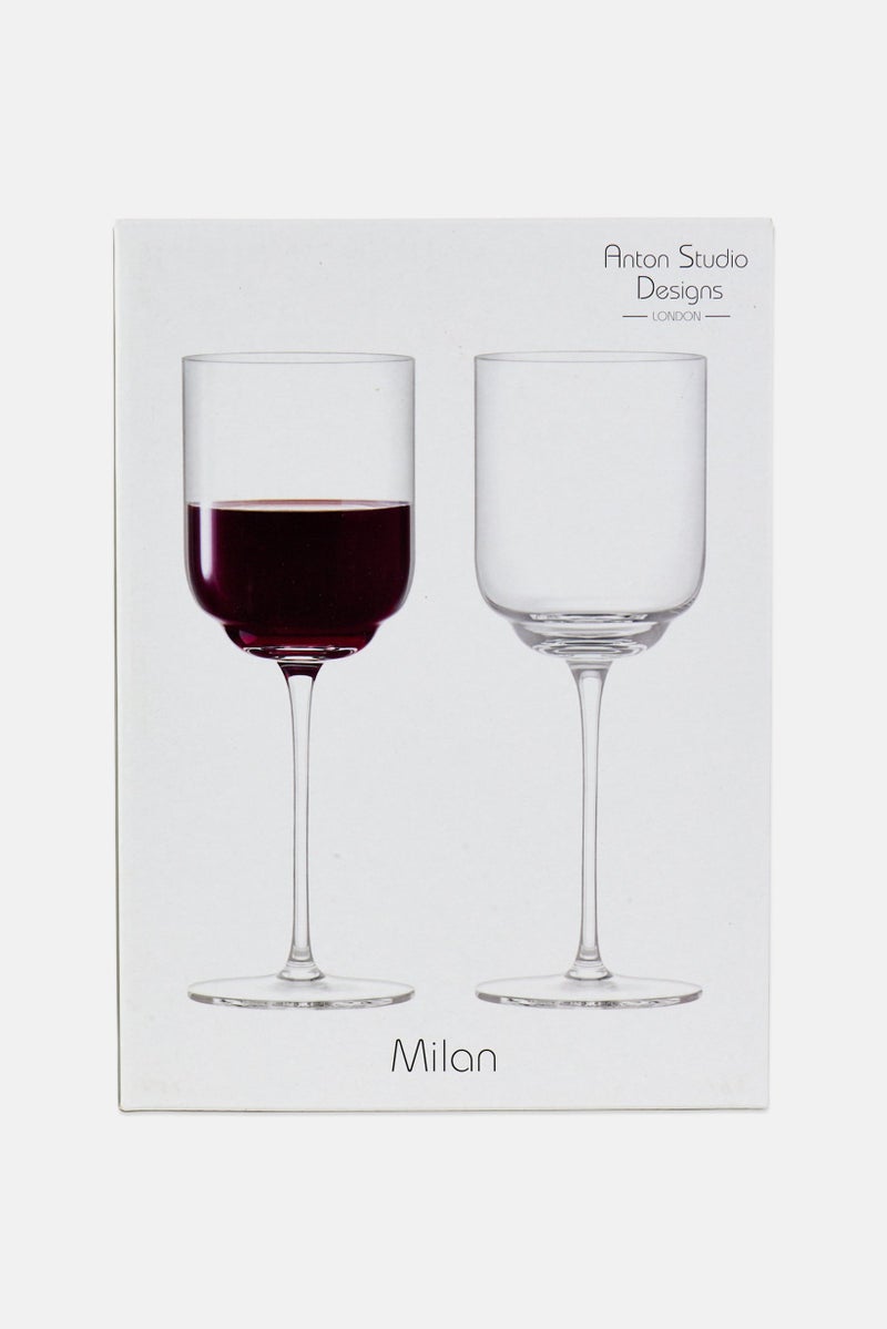 Anton Studio Designs 2 Pieces Milan Beverage Glasses, Transparent - Image 1