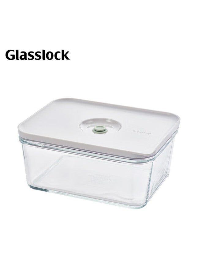 Glasslock Vacuum Storage Container, Large Capacity Food Storage Box, Microwave Safe, Glass Kitchen Organizer, 2300Ml - Image 4
