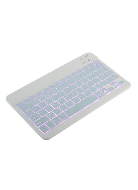 For IPad For Xiaomi Samsung OPPO Vivo Bluetooth Keyboard Mobile Phone Android Universal 10 Inch Wireless Keyboard-Colour:10inch Backlight White