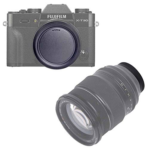 ULBTER Fuji X Body Cap & Rear Lens Cap Cover for Fujifilm X-T5 X-T4 X-T3 X-S20 X-S10 X-T50 X-T30 III II XT30 X-T20 X-T10 X-M5 X-E5 X-E4 X-H2 X-H2S X-T200 XT100 More Fujinon X Mount Camera - Image 5