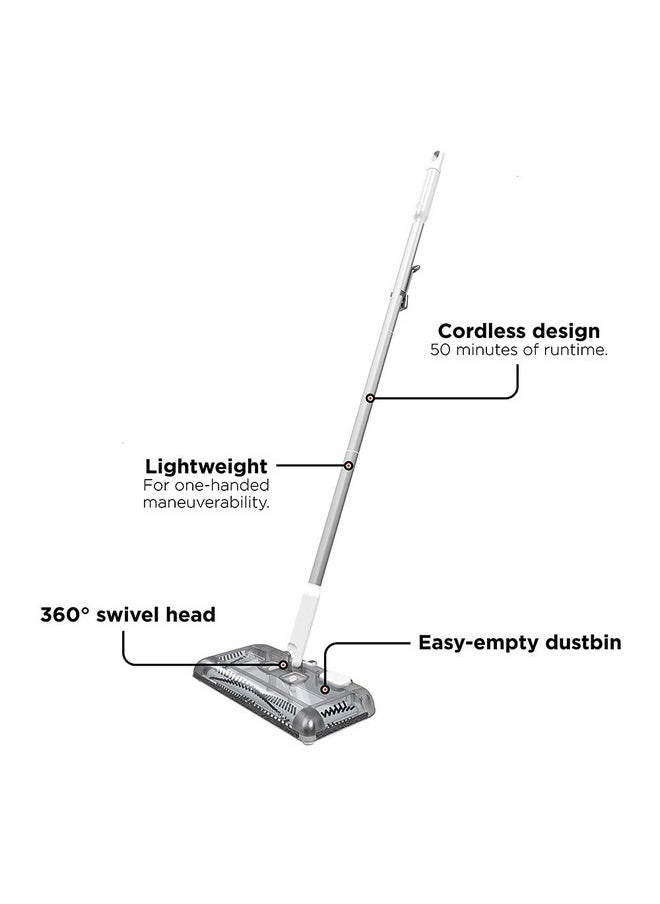 BLACK+DECKER - BLACK+DECKER HFS115J10 Lithium Floor Sweeper 50 Min Lithium Floor Sweeper, Powder White - Image 1