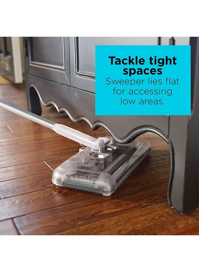 BLACK+DECKER - BLACK+DECKER HFS115J10 Lithium Floor Sweeper 50 Min Lithium Floor Sweeper, Powder White - Image 1