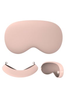 Designed for Vision Pro Case Soft Silicone Shockproof Screen Protective Cover for Vision Pro VR Glasses Anti-Scratch VR Helmet Protective Cover for Apple Vision Pro VR Glasses (Pink)