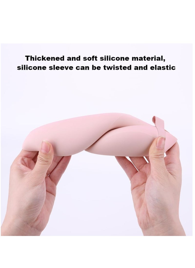 Generic - Designed for Vision Pro Case Soft Silicone Shockproof Screen Protective Cover for Vision Pro VR Glasses Anti-Scratch VR Helmet Protective Cover for Apple Vision Pro VR Glasses (Pink) - Image 1