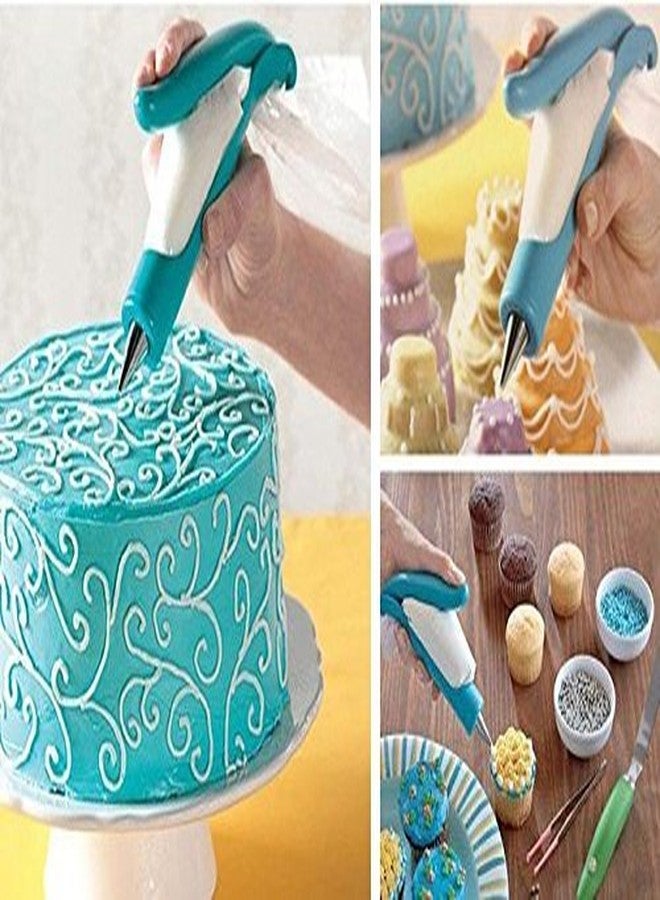 Orrda Plastic E-z Decorating Icing Pen Cookie Cake Pastry Decorating Set Frosting Icing Piping Bag Tips with Nozzles | Cake Decorating Tool - Image 3