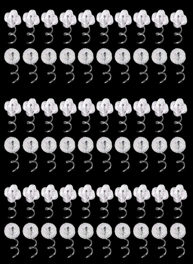 LUNARM 200 PCS Upholstery Tacks Clear Heads Twist Pins with Storage Box, 2 Styles Bedskirt Pins, 0.59 inches Tacks for Furniture, Slipcovers, and Bedskirts Decoration - Image 1