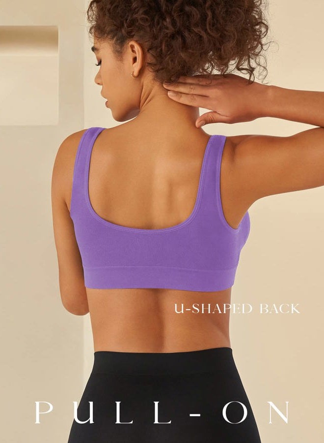 SIMIYA Womens Sports Bras, Yoga Comfort Seamless Stretchy Sports Bra for Women 3 Pack - Image 3