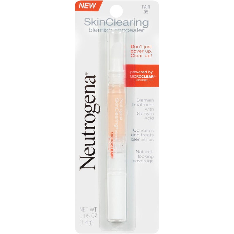 Neutrogena SkinClearing Blemish Concealer Face Makeup with Salicylic Acid Acne Medicine, Non-Comedogenic and Oil-Free Concealer Helps Cover, Treat & Prevent Breakouts, Fair 05,.05 oz - Image 1