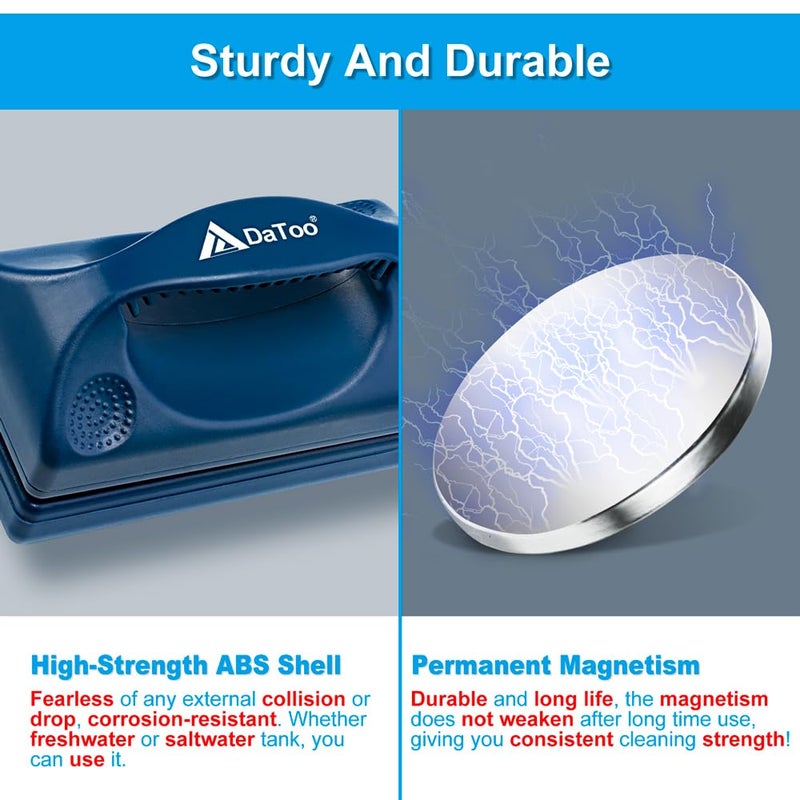 DaToo Aquarium Mini Magnetic Scrubber Scraper Small Fish Tank Cleaner Nano Glass Aquarium Cleaning Tools with Super Strong Magnet (Max) - Image 5