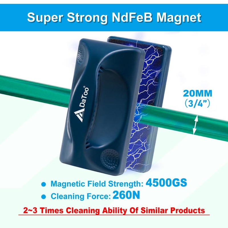 DaToo Aquarium Mini Magnetic Scrubber Scraper Small Fish Tank Cleaner Nano Glass Aquarium Cleaning Tools with Super Strong Magnet (Max) - Image 4