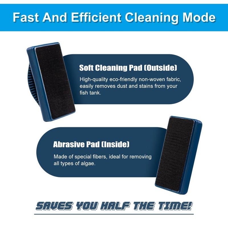 DaToo Aquarium Mini Magnetic Scrubber Scraper Small Fish Tank Cleaner Nano Glass Aquarium Cleaning Tools with Super Strong Magnet (Max) - Image 3