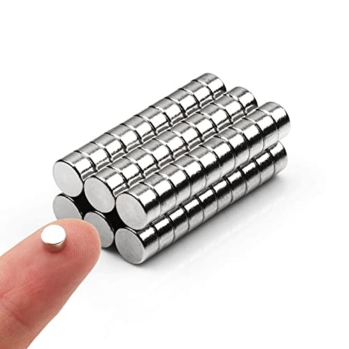 Linlinzz 60pcs Small Magnets,Round for Refrigerator , Cylinder, Fridge , Office , Whiteboard , Durable Little Miniature Tiny Mini for Crafts - Image 1