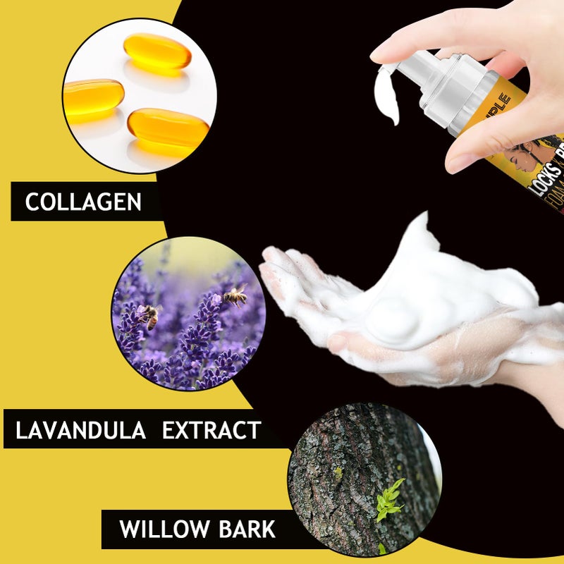 Goiple Braid and Loc Mousse for Hair Braiding, Twists, Braids and Locs - No Flake, Extra Hold, High Shine, Moisturizing, Frizz Control, Lightweight, Easy Application, with Leopard Silky Du-rag - Image 2