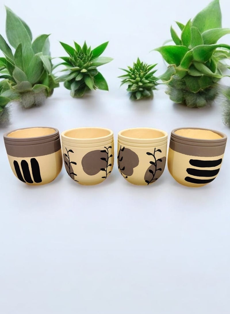 كلور زون بوتري 4 أواني زراعة فخارية - ديكور المكتب وإكسسوارات المطبخ وديكور المنزل - Image 2