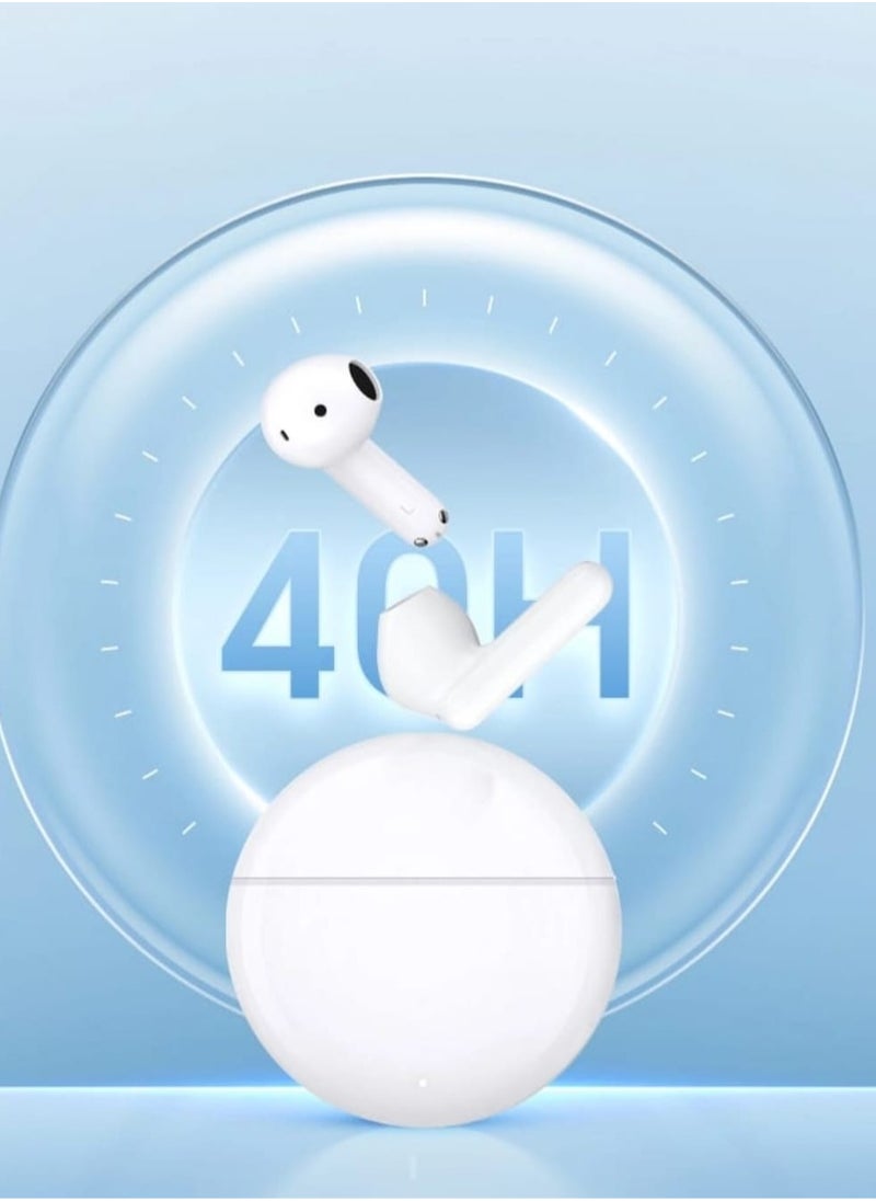 Honor Choice HONOR CHOICE Wireless Earbuds, X7e Bluetooth 5.3 in Ear Headphones, Active Noise Cancellation Ear Buds, 40H Long Battery Life, Dual-Magnet Driver Unit, IP54 Dual-mic AI ENC for Android iOS White  - Image 3
