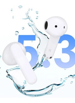 Honor Choice HONOR CHOICE Wireless Earbuds, X7e Bluetooth 5.3 in Ear Headphones, Active Noise Cancellation Ear Buds, 40H Long Battery Life, Dual-Magnet Driver Unit, IP54 Dual-mic AI ENC for Android iOS White  - Image 4