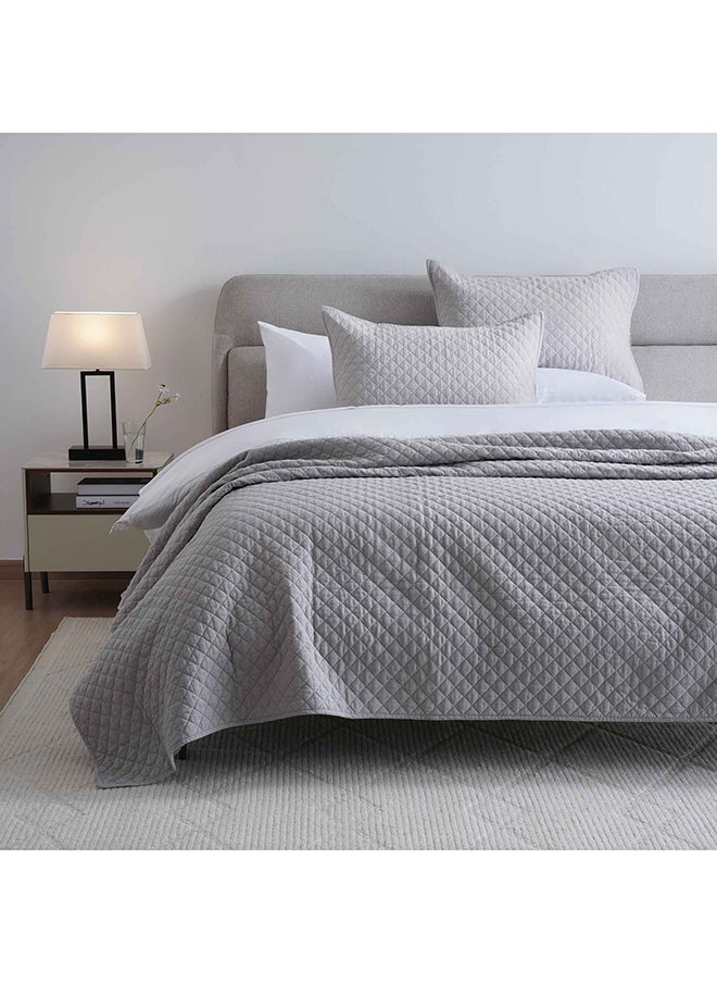 Vintage Diamond 3-piece Bedspread Set 220x240cm - Light Grey - pzsku/ZD084A3A43977842CC498Z/45/_/1698655299/ceda55b0-e372-4a82-8bf5-c3f4ac1dda48