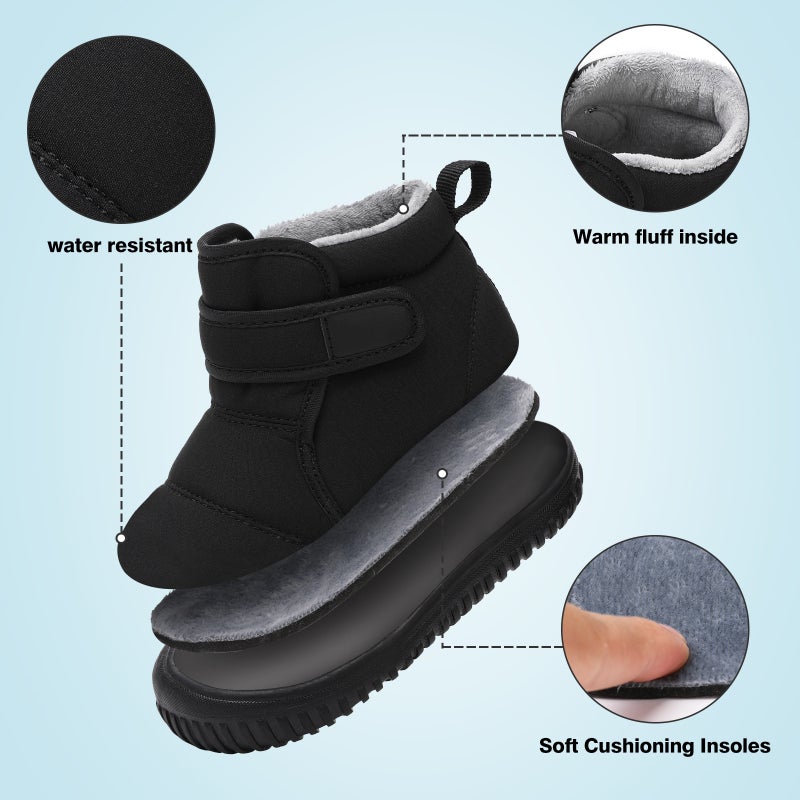 Winter Baby Outdoor Toddler Cotton Shoes Non-Slip Warm Children'S Cotton Boots Boys And Girls Windproof Cold-Proof Baby Shoes Fleece-Lined - Image 2