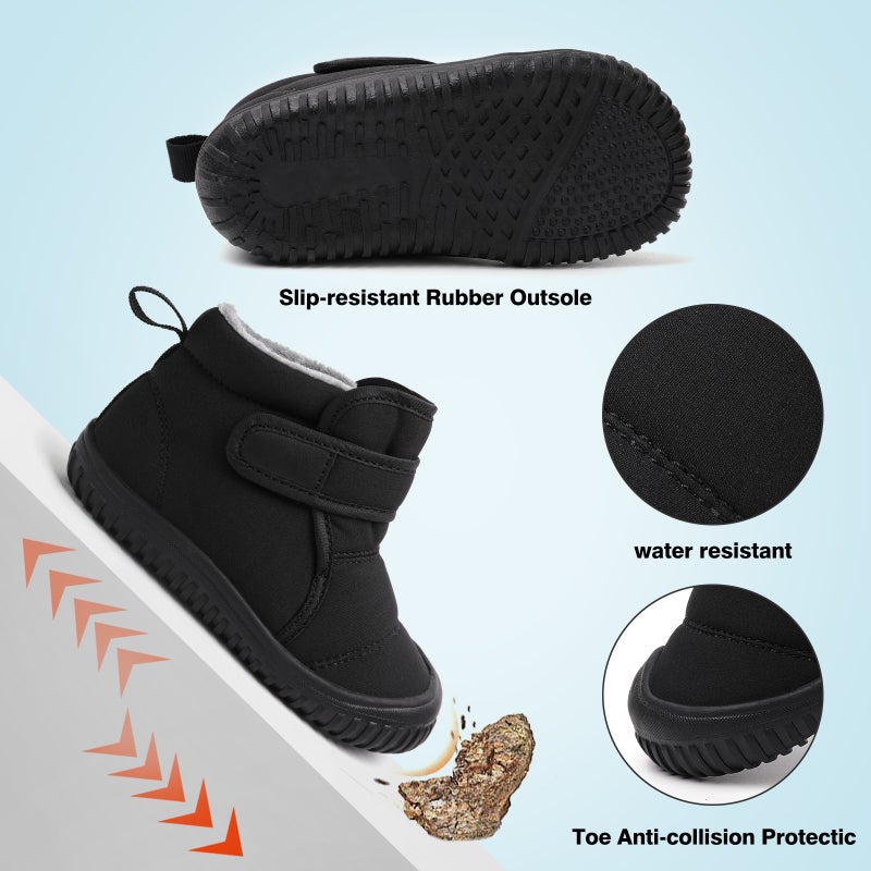 Winter Baby Outdoor Toddler Cotton Shoes Non-Slip Warm Children'S Cotton Boots Boys And Girls Windproof Cold-Proof Baby Shoes Fleece-Lined - Image 3