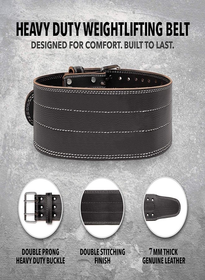 Wearslim® Professional Genuine Leather Weight Lifting Belt 10mm Thickness | 4 Inches Wide | M[26-32 Inch] - Image 4