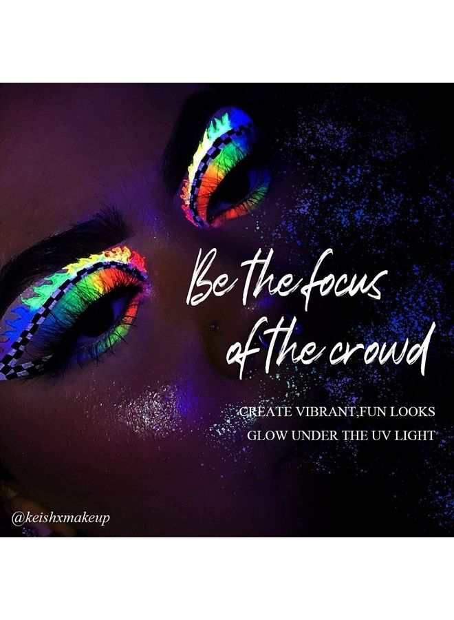 Bowitzki 50g Pastel Color Split Cake Water Activated eyeliner UV Glow Graphic eye liner Hydra Liner Rainbow Face Body Paint Makeup - Image 5