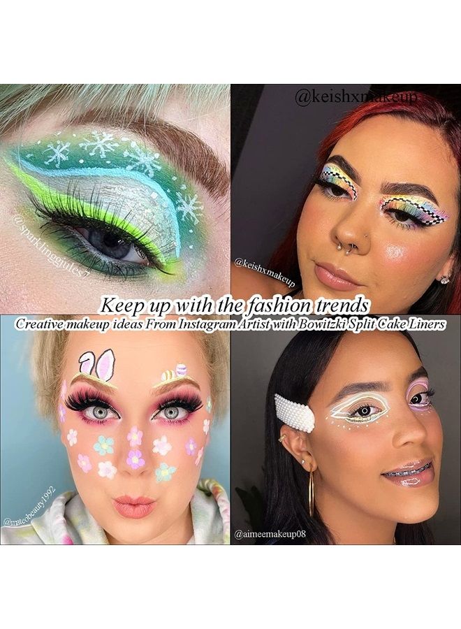 Bowitzki 50g Pastel Color Split Cake Water Activated eyeliner UV Glow Graphic eye liner Hydra Liner Rainbow Face Body Paint Makeup - Image 4